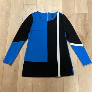 Worthington Colour Block Geometric Print Tunic Blouse